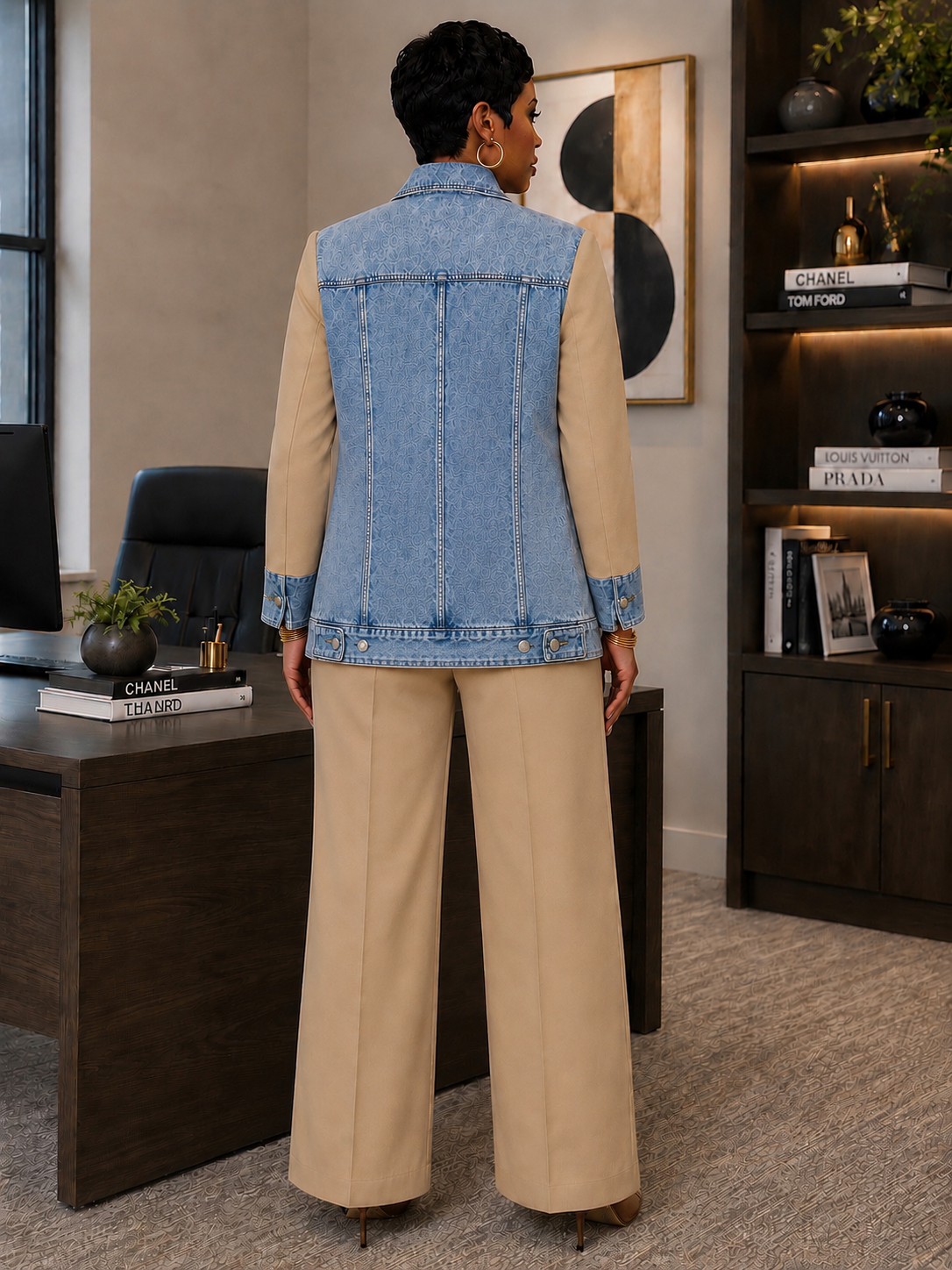 Denim Business Attire Suit