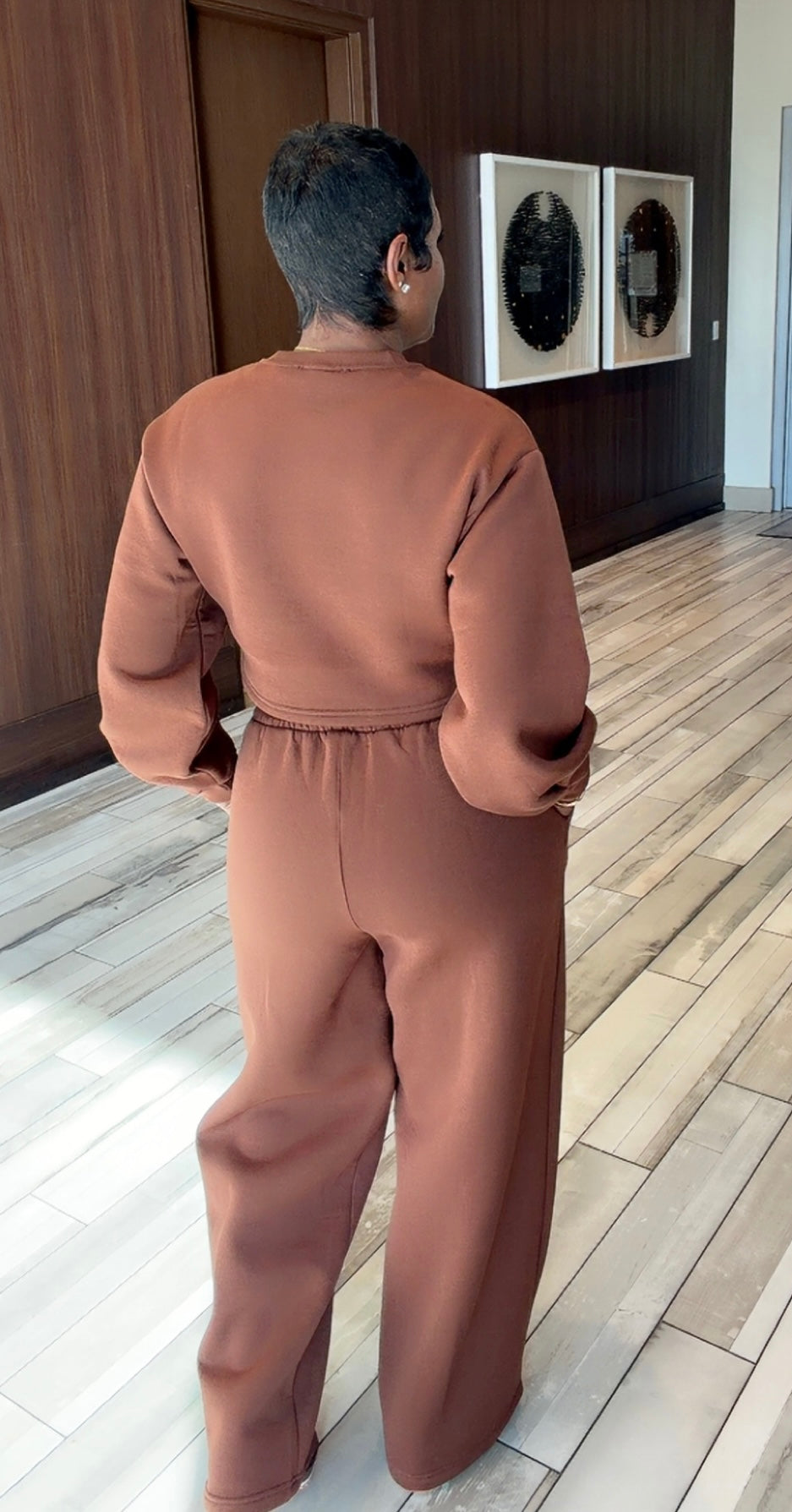 Moving Around in Chocolate Pants Set