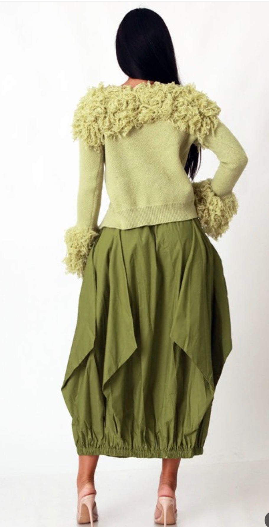 Bubble Olive Skirt