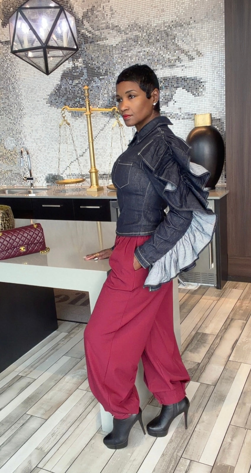 Cool Enough Burgundy Pants