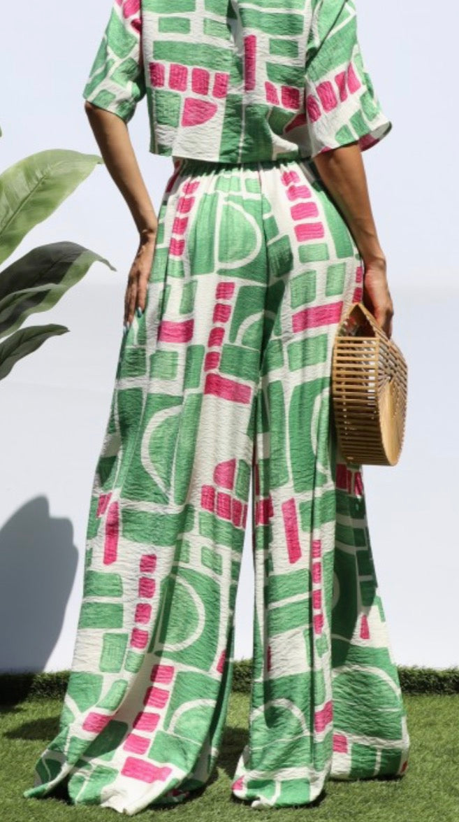 PinK and Green Pants Set