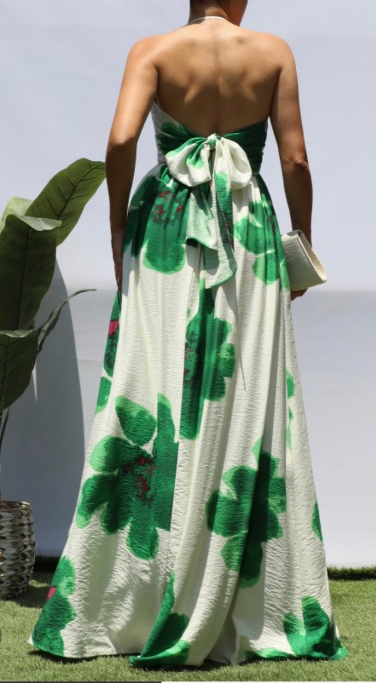 Green Flower Maxi