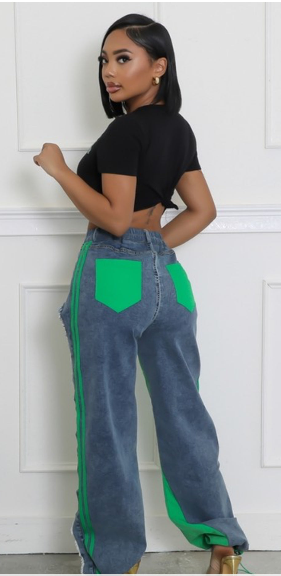 Denim Match Joggers