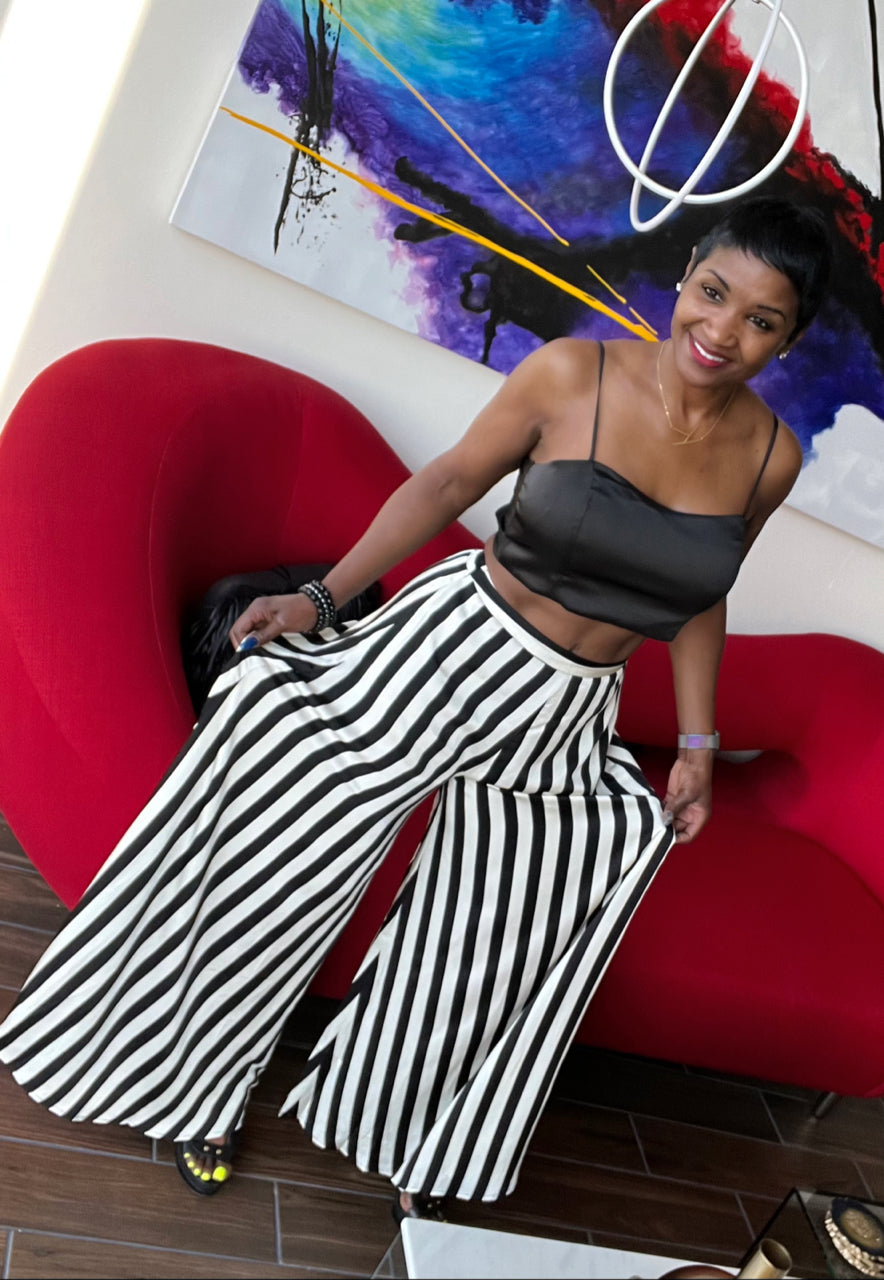 Classy Black & White pants set
