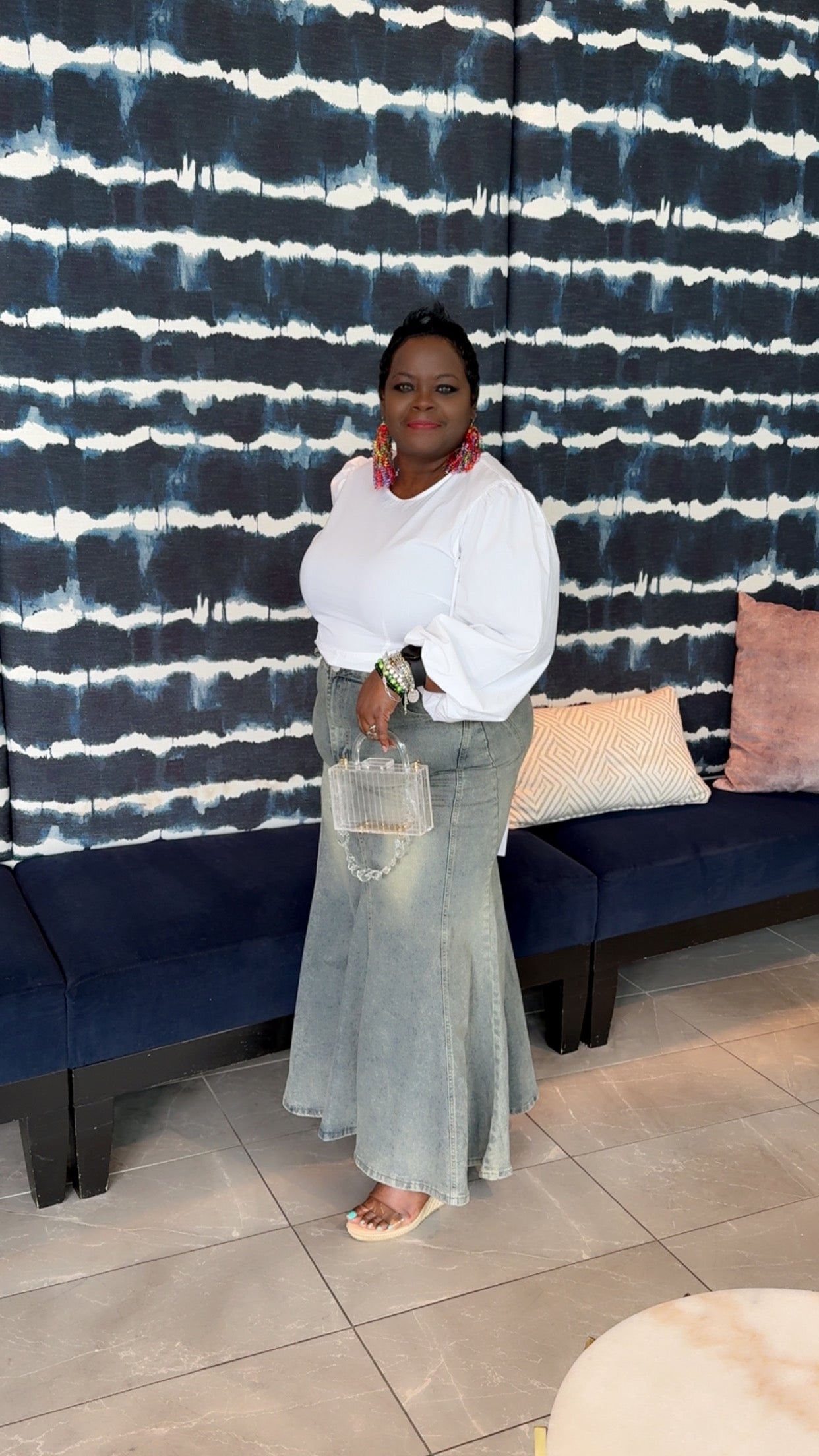 Drama Free Maxi Denim Skirt