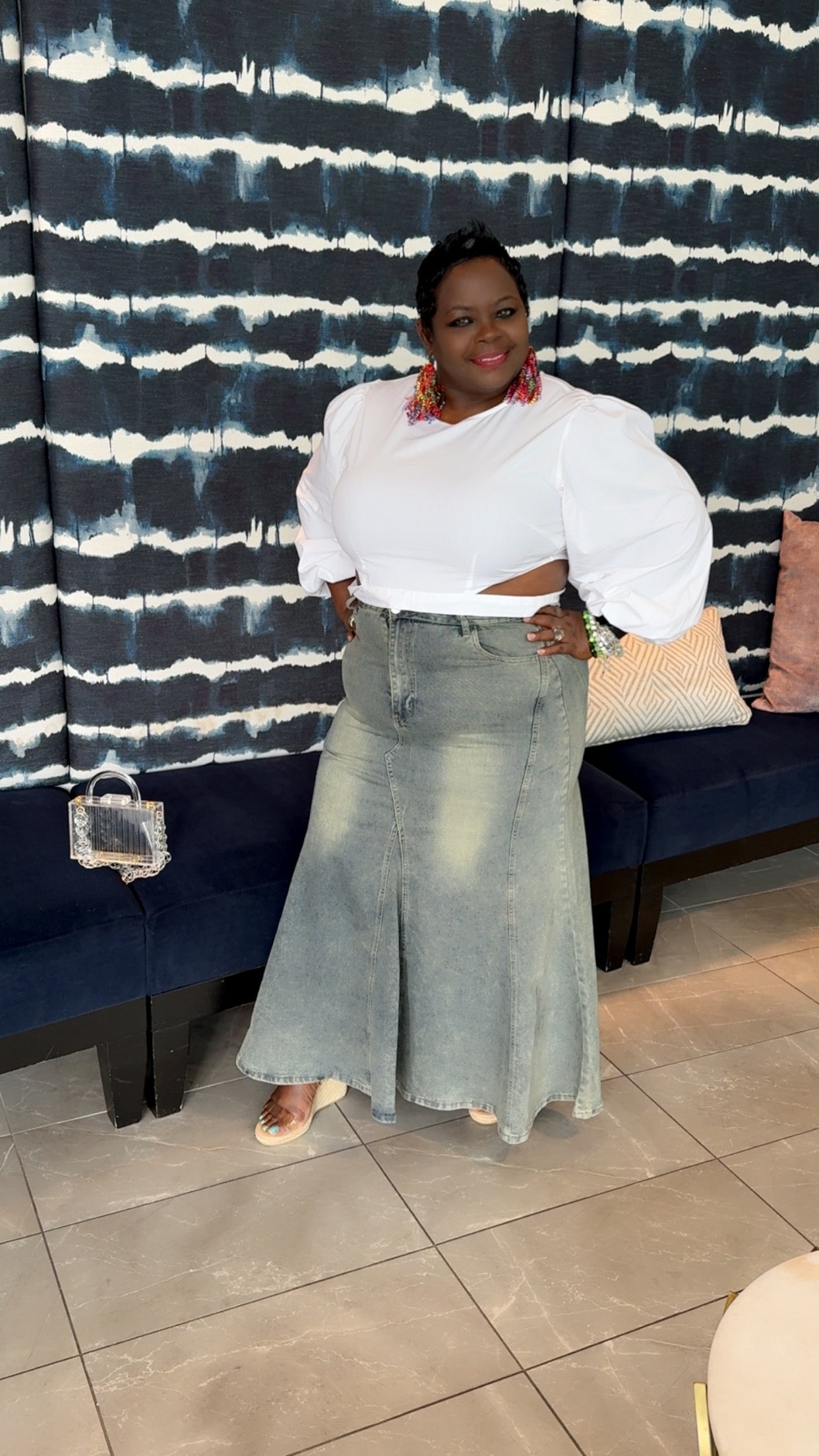 Drama Free Maxi Denim Skirt