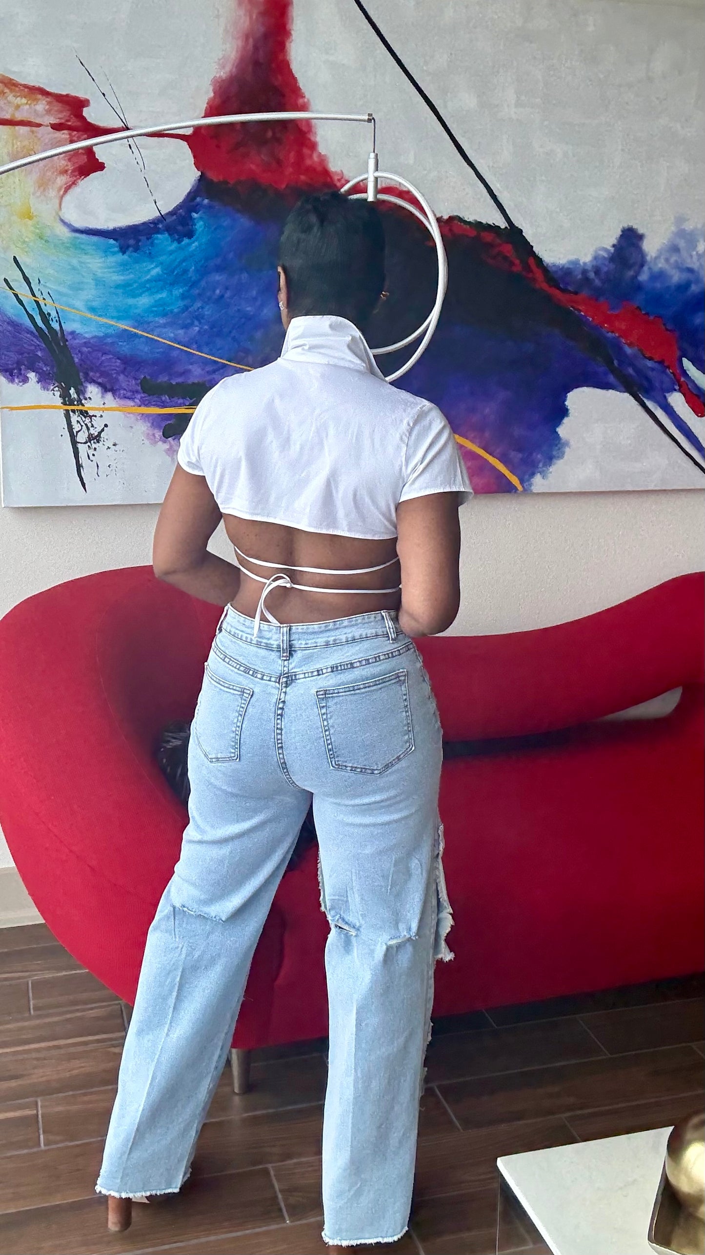 Denim Patchwork Jeans