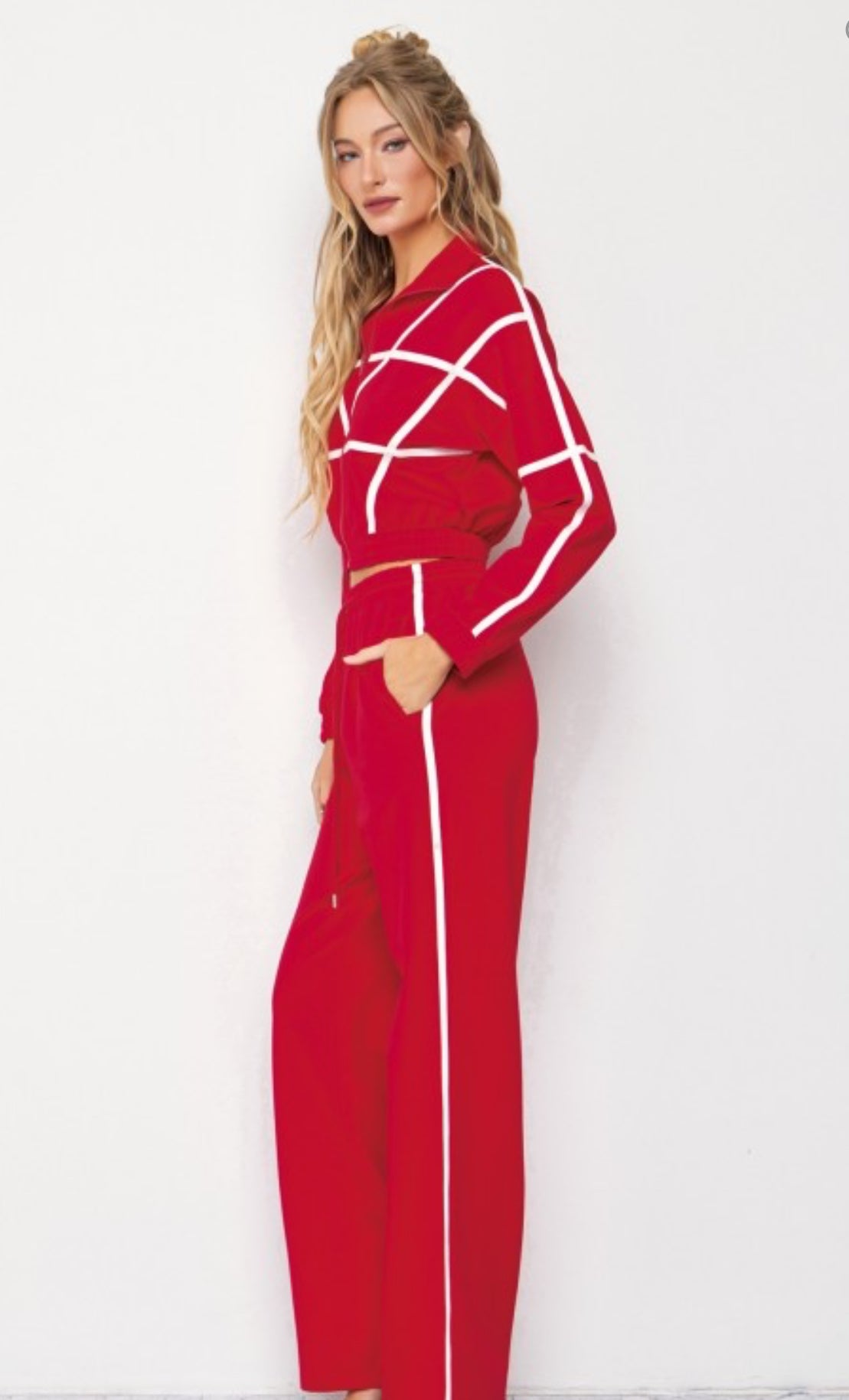 Come Thru in Red Track Set