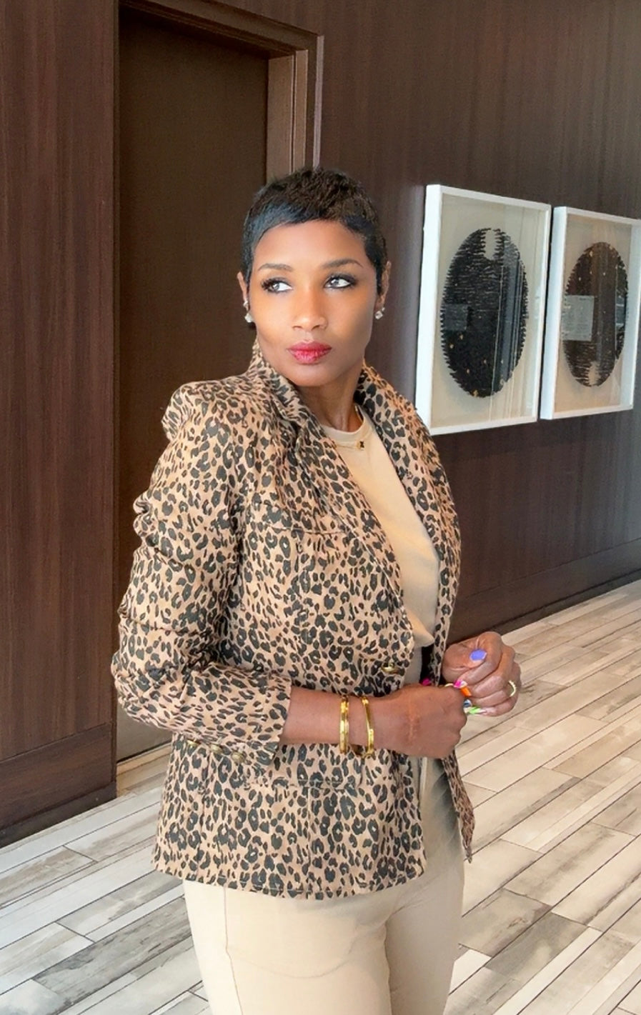 Leopard Print Blazer