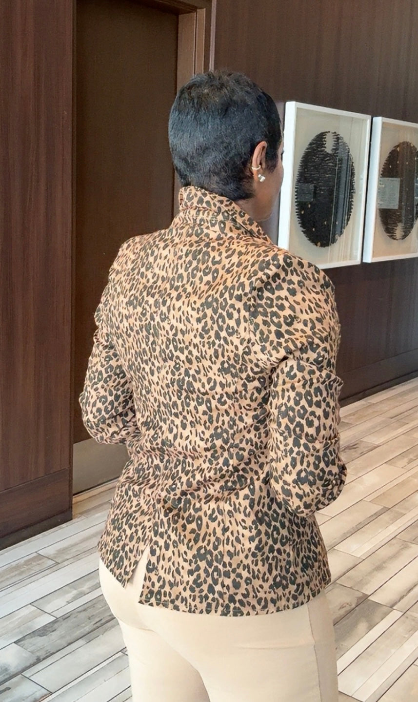 Leopard Print Blazer
