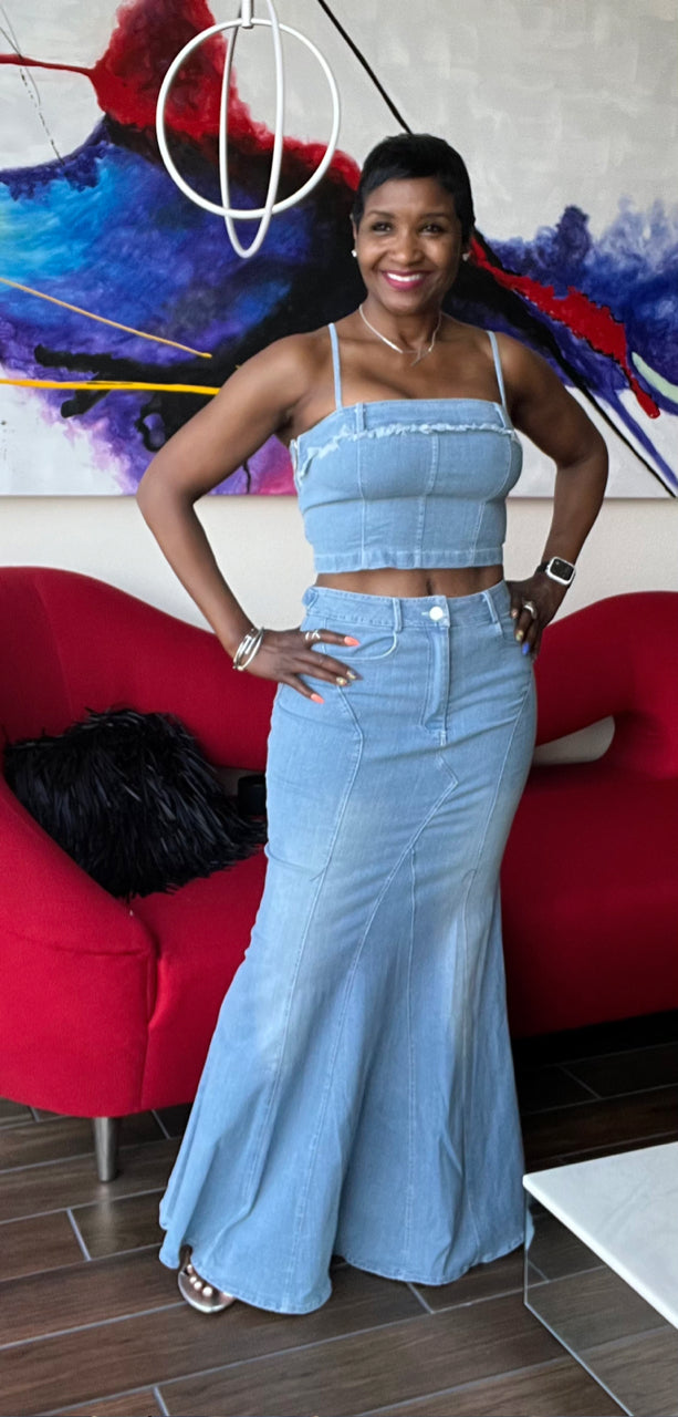Down for Denim 2 piece Set