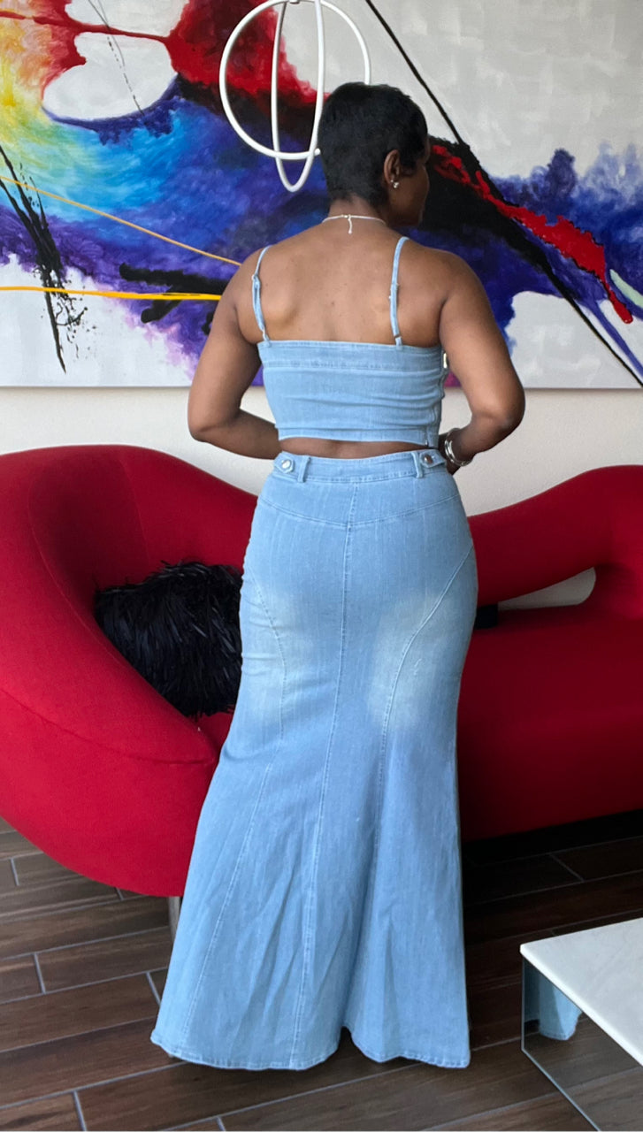 Down for Denim 2 piece Set