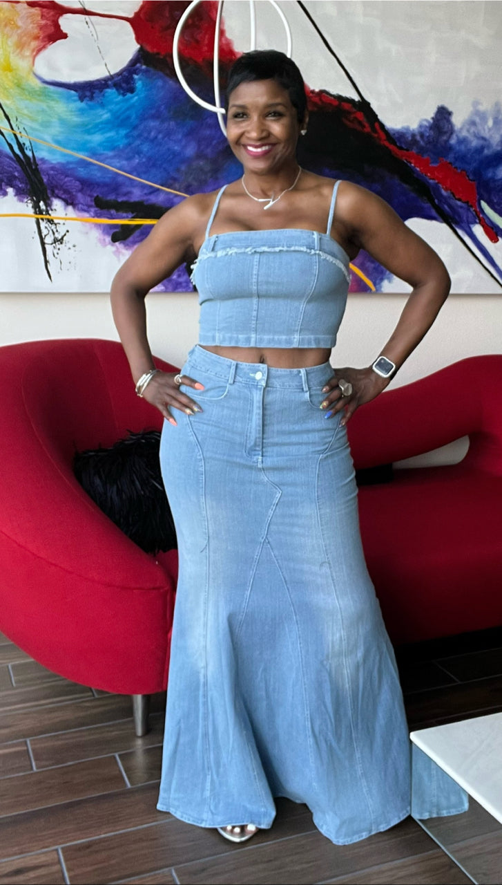 Down for Denim 2 piece Set