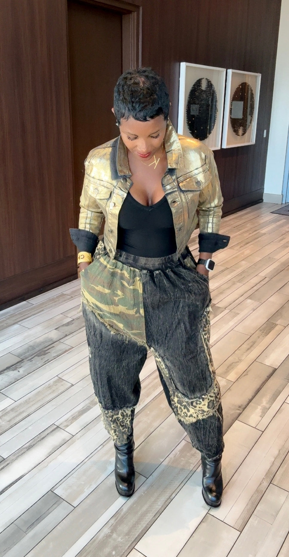 Camo and Leopard Mixup Pants