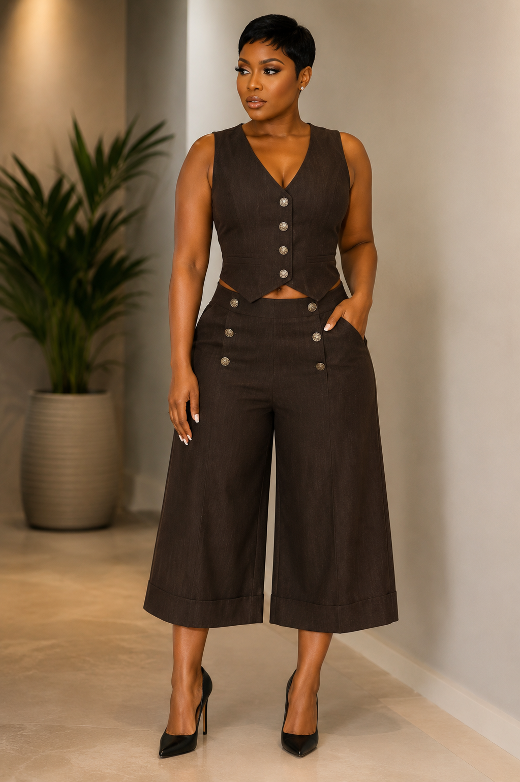 Corporate Culotte Suit