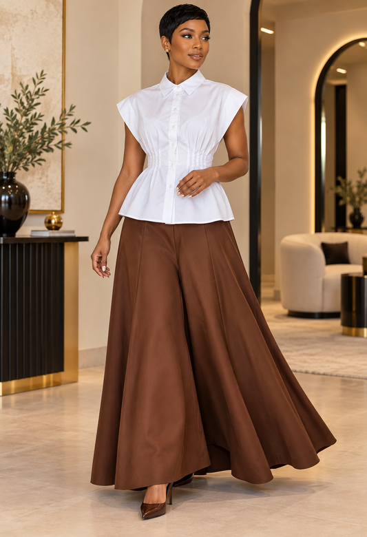 Better In Brown Wide Leg Pants