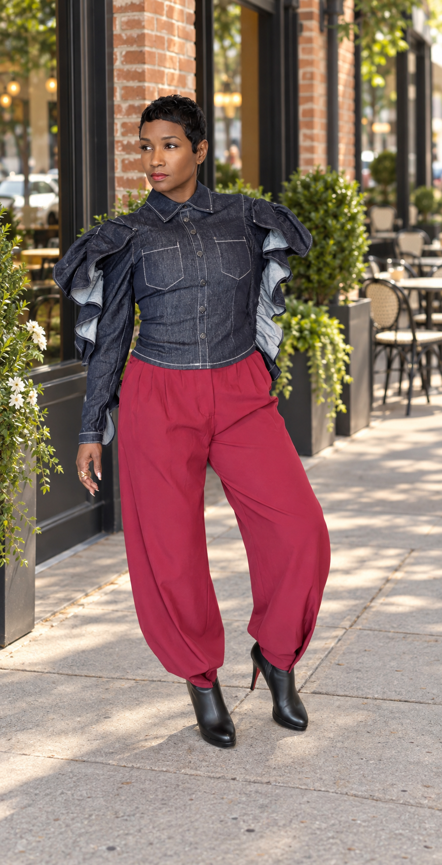 Cool Enough Burgundy Pants