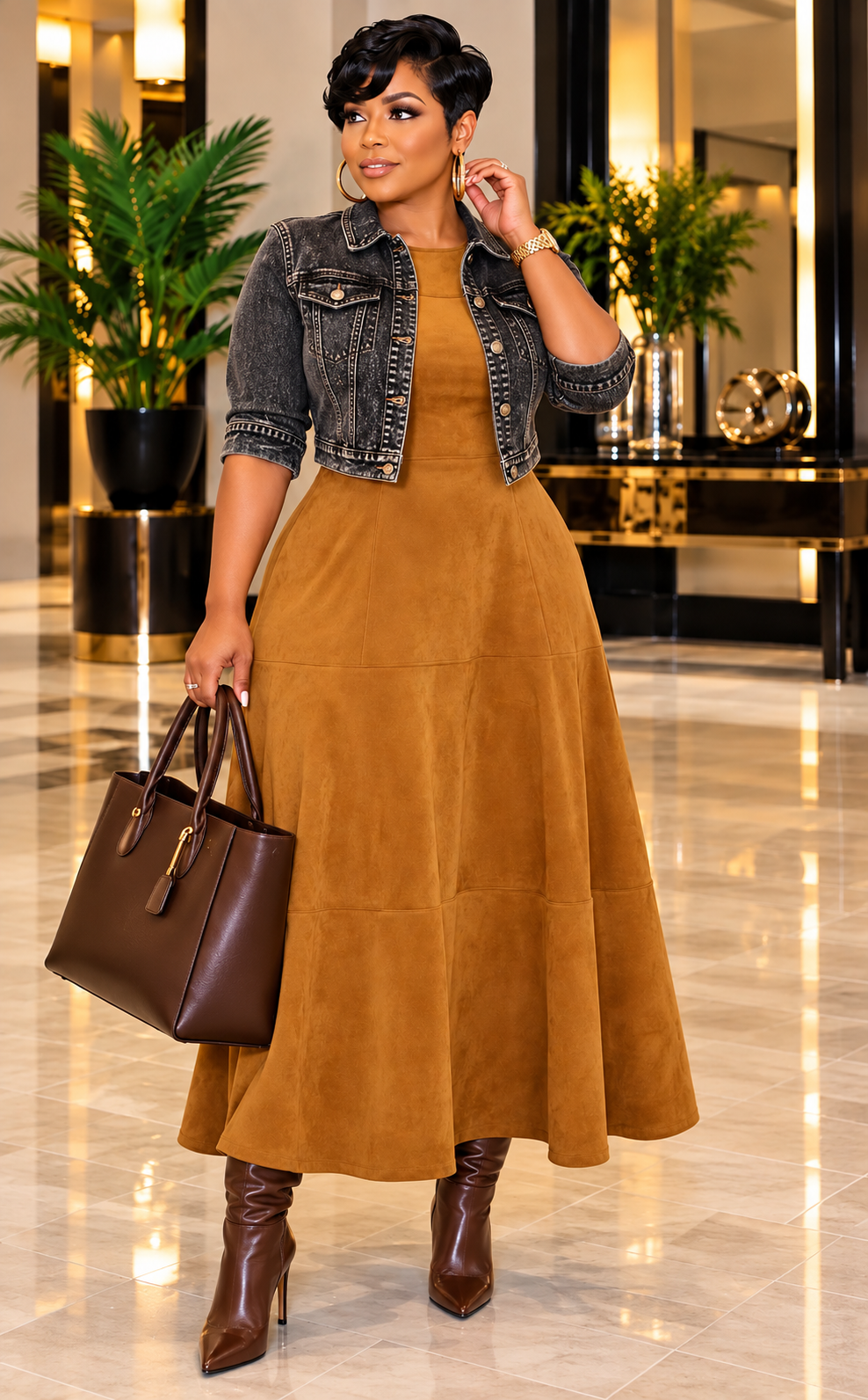 Changing for Fall Suede Dress