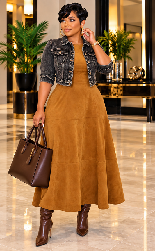 Changing for Fall Suede Dress