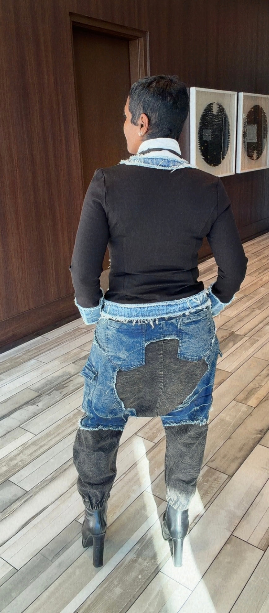 Black in the Denim Jacket