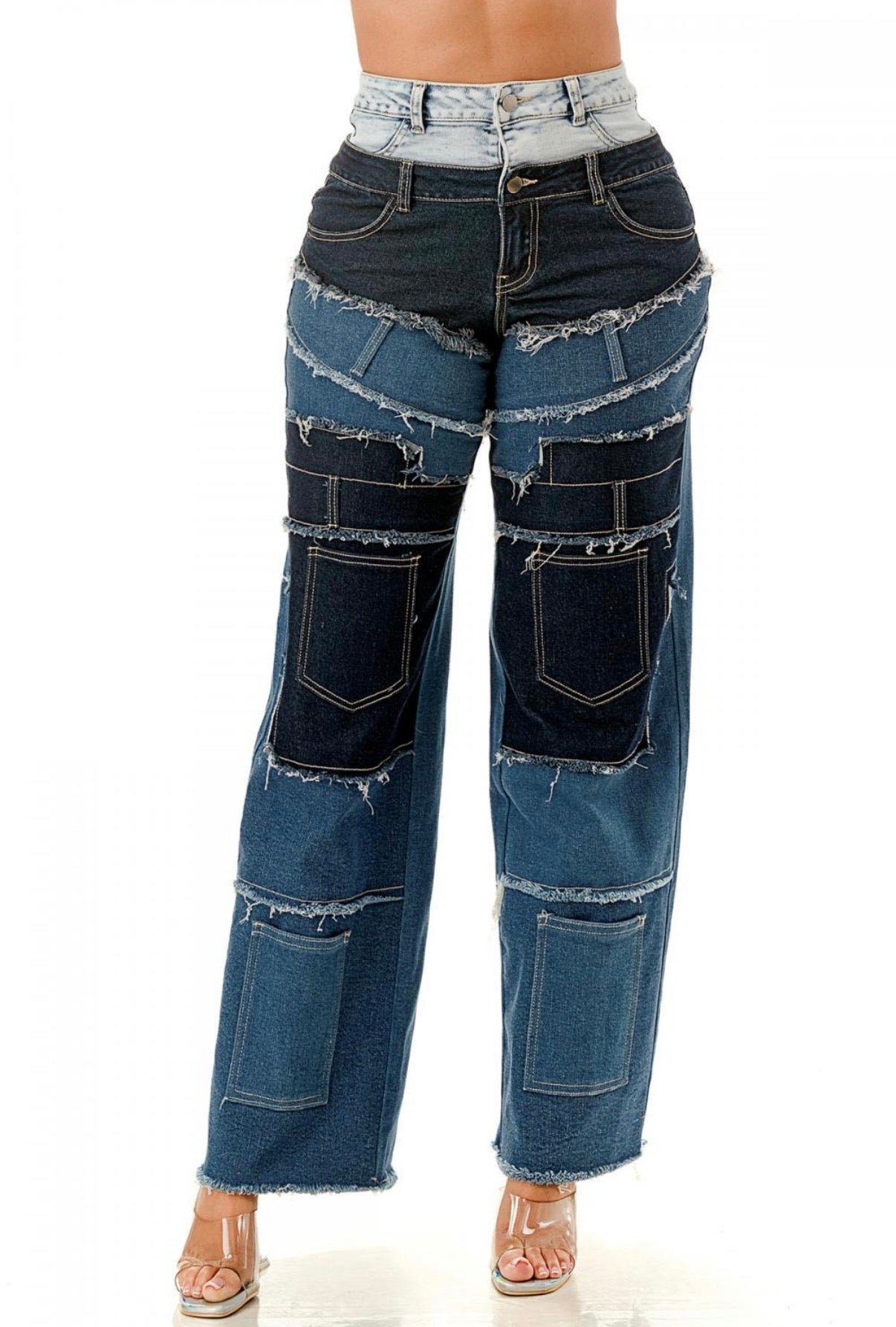 Unusal Denimblock Patch Denim Jeans