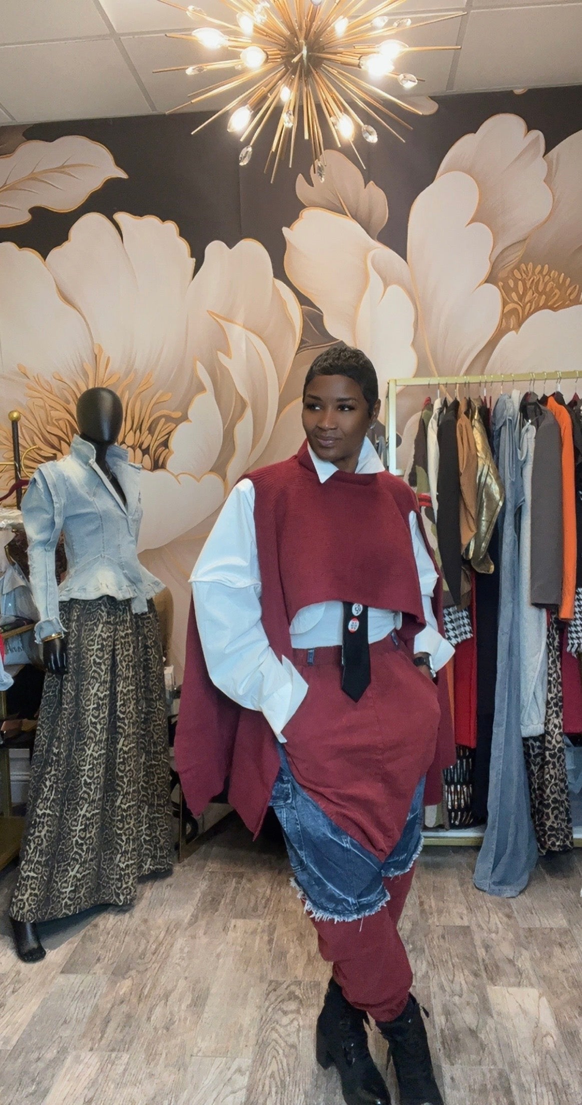 Mock Neck Sweater Top