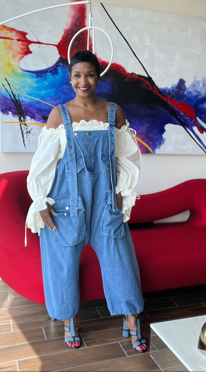 Bubble Denim Jumpsuit