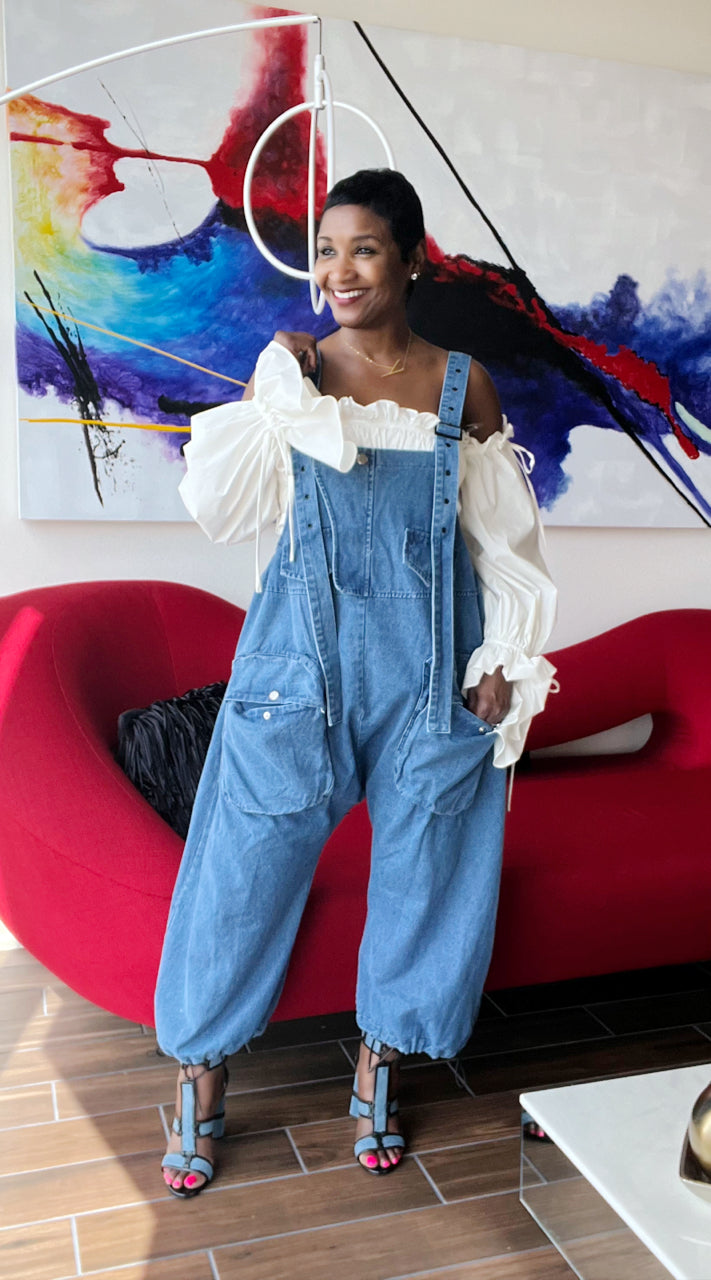 Bubble Denim Jumpsuit