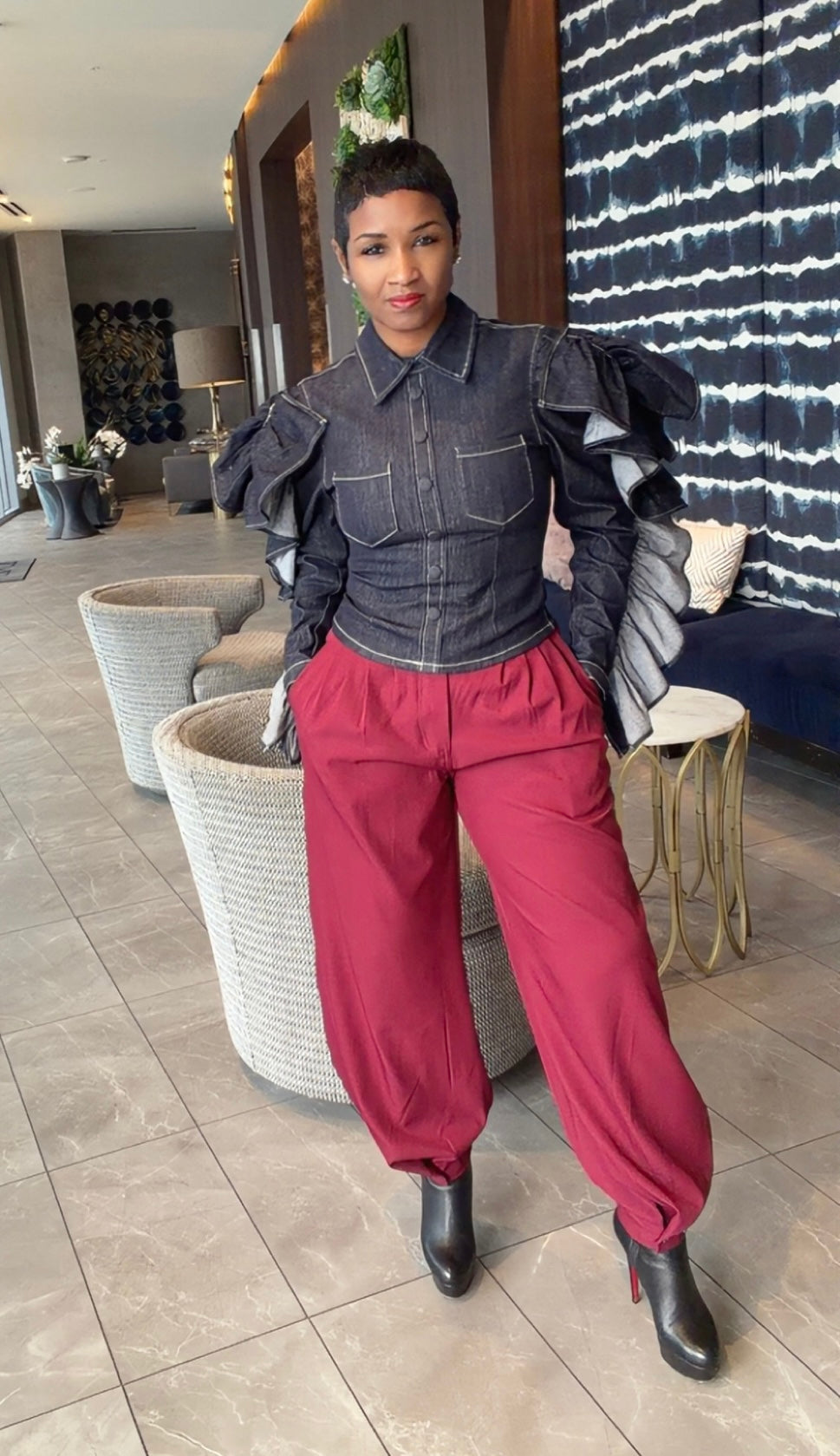 Cool Enough Burgundy Pants