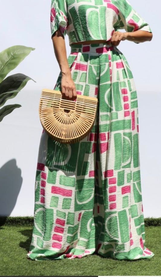 PinK and Green Pants Set
