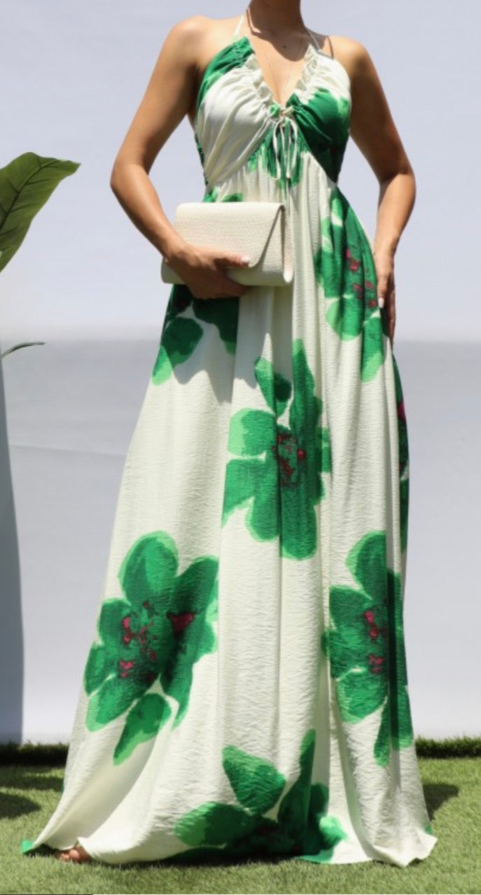 Green Flower Maxi