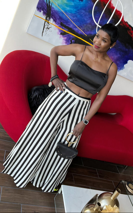 Classy Black & White pants set