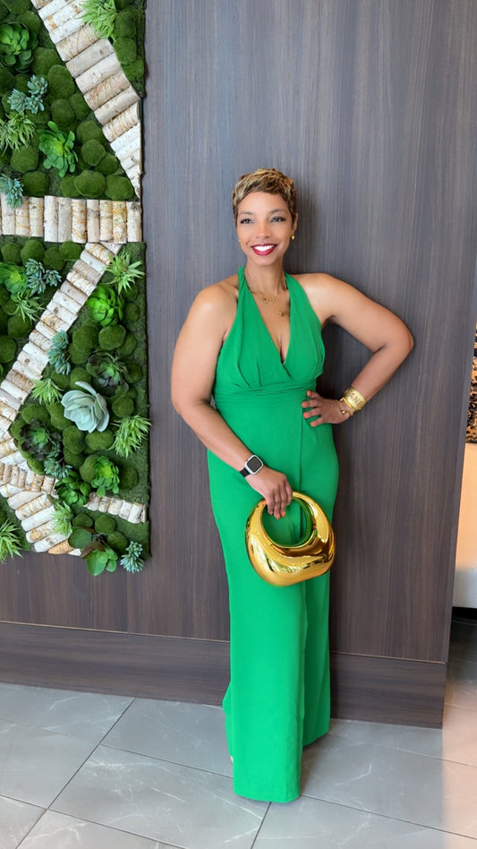 Love My Vibe in Green Jumpsuit