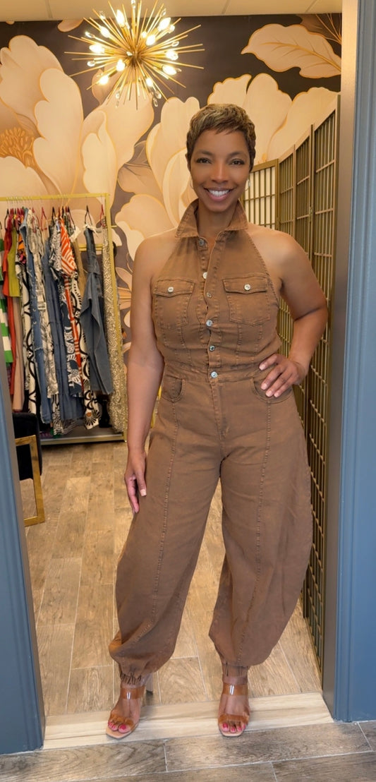 Chocolate me Down Jumpsuit