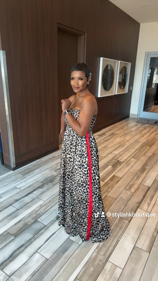 Absolutely Must Have Leopard with Red Romper
