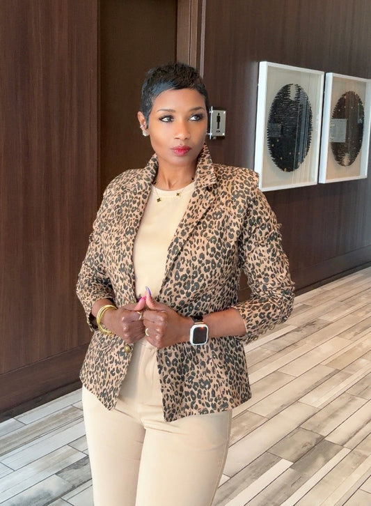 Leopard Print Blazer