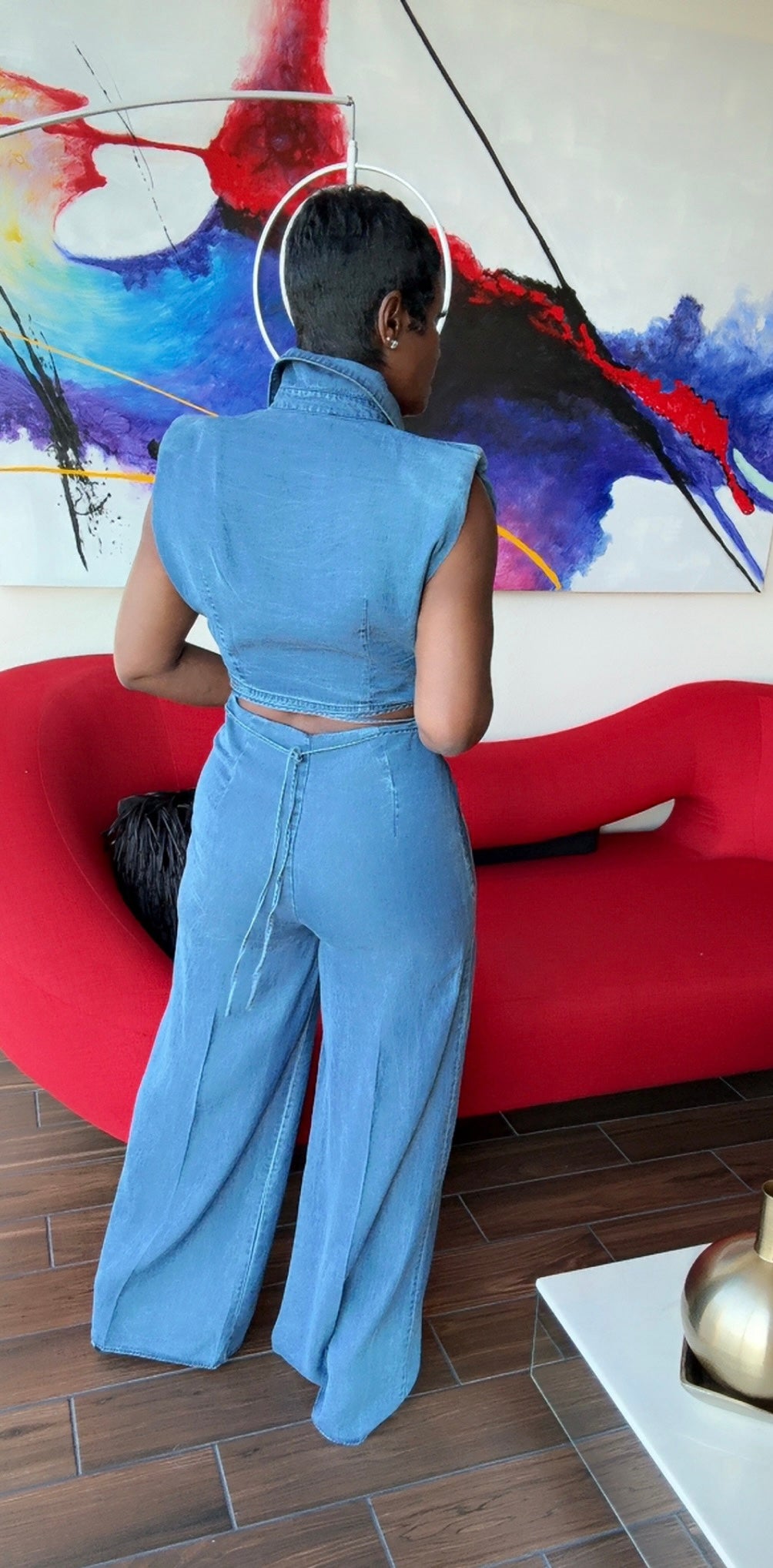 Its the Denim Drama Pants Set