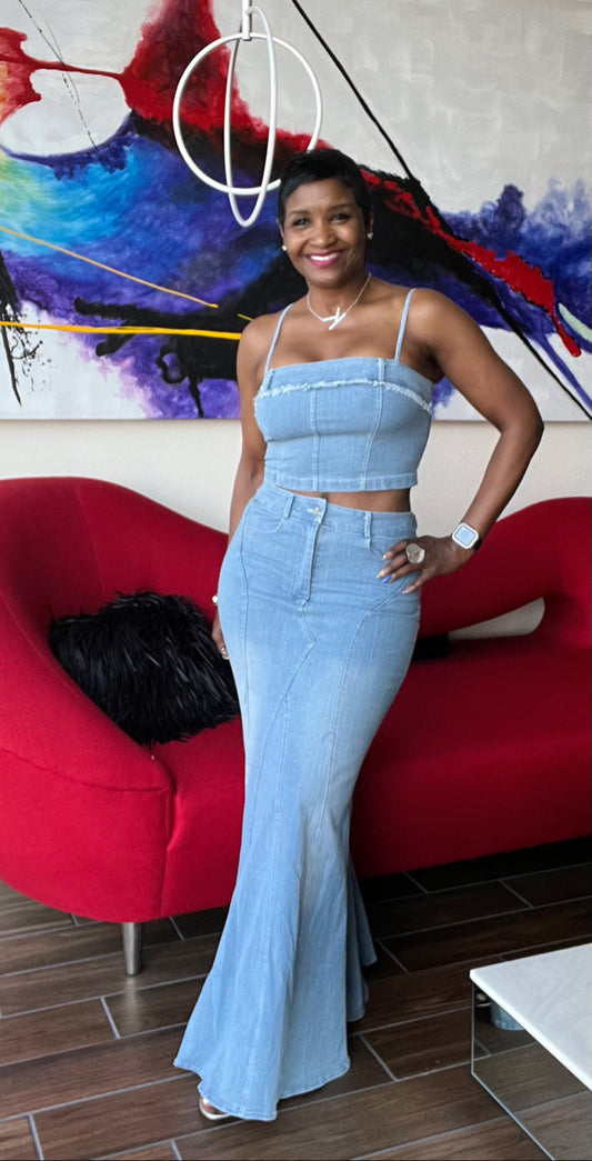 Down for Denim 2 piece Set