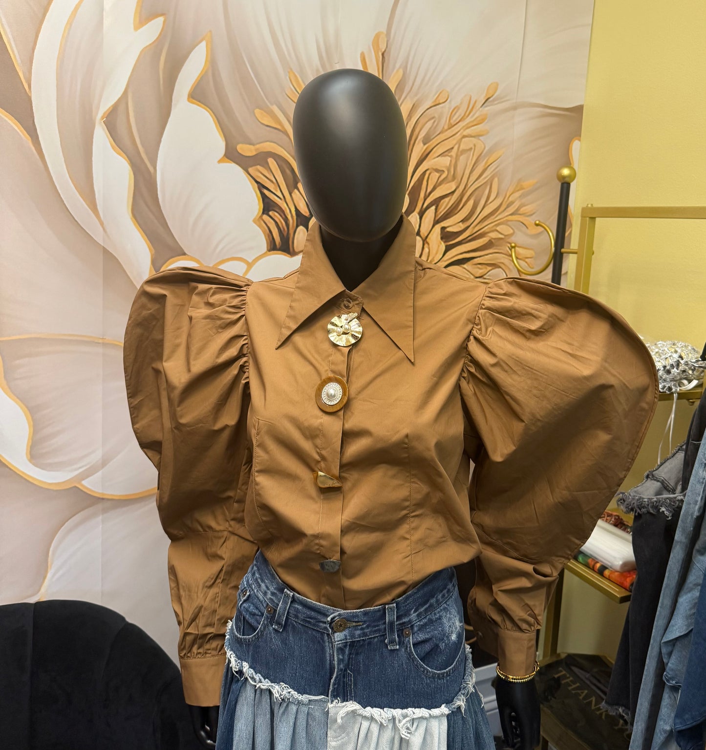 A Fancy Botton Down Blouse