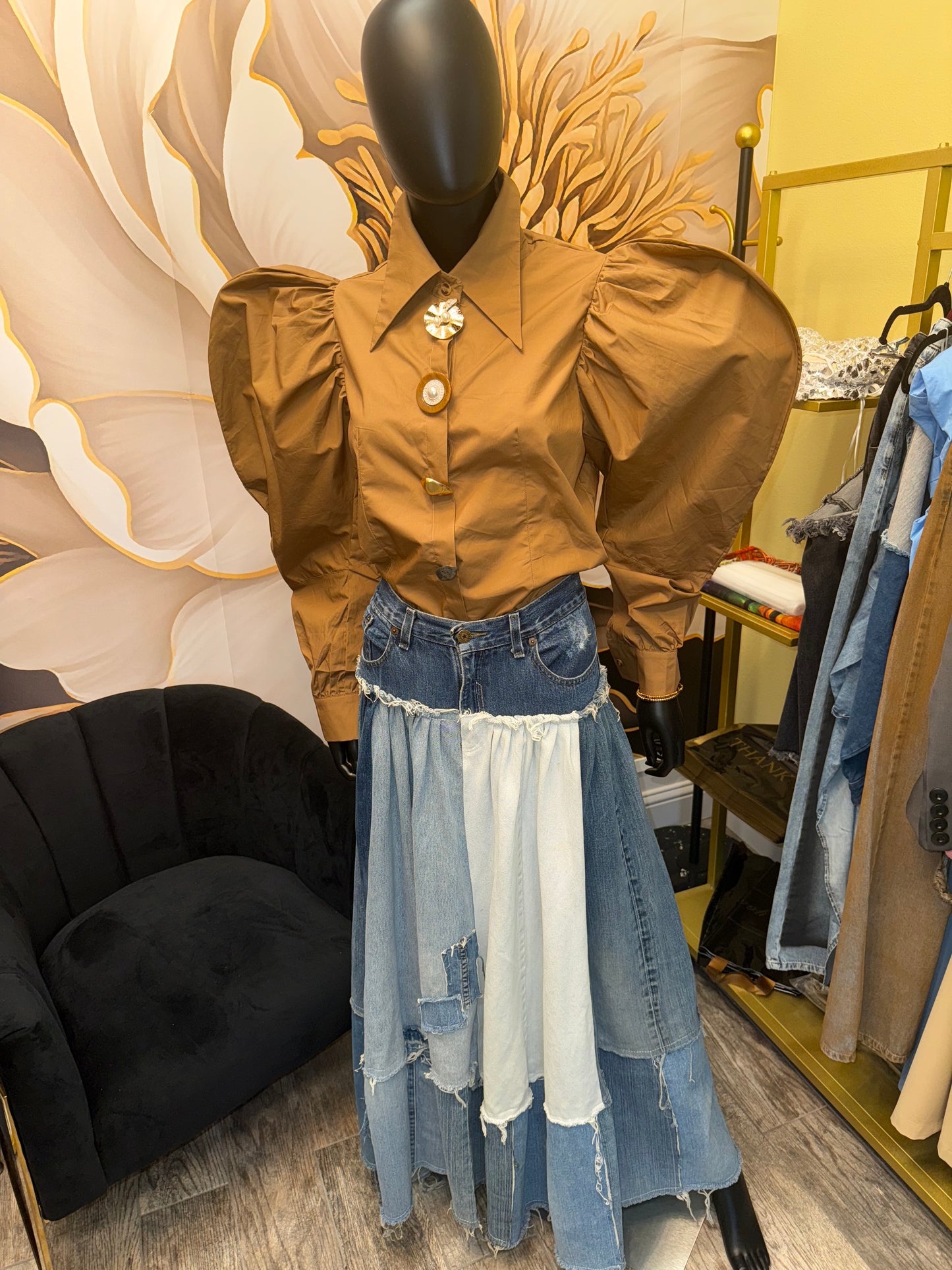 A Fancy Botton Down Blouse