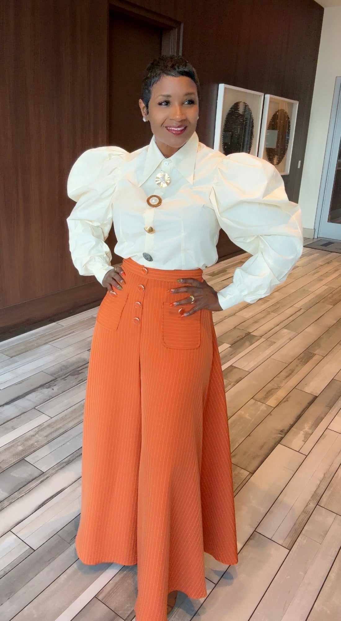 A Fancy Botton Down Blouse