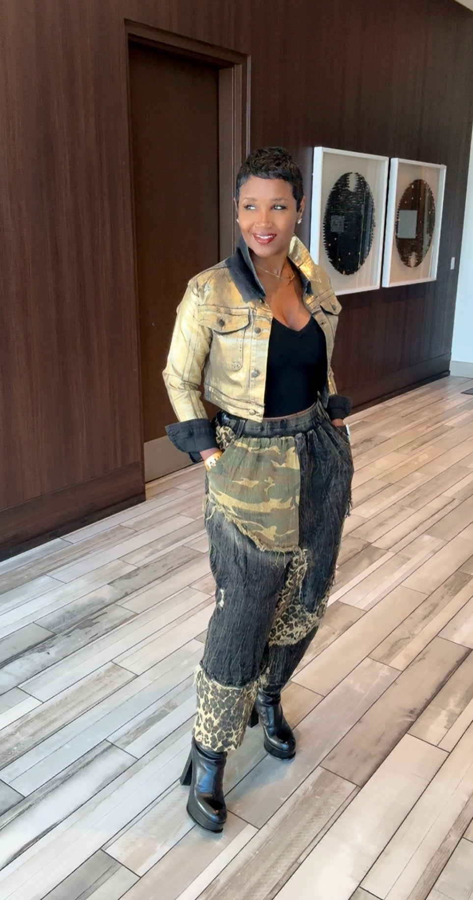 Camo and Leopard Mixup Pants