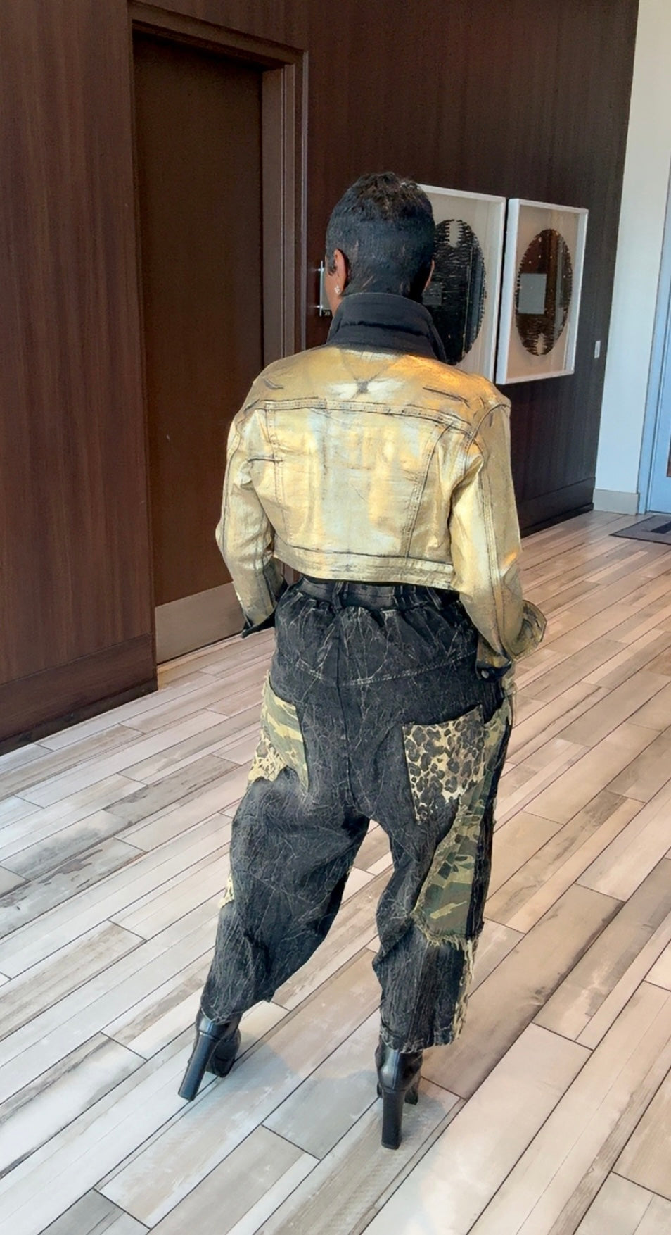 Come Thru Metallic Gold Jacket